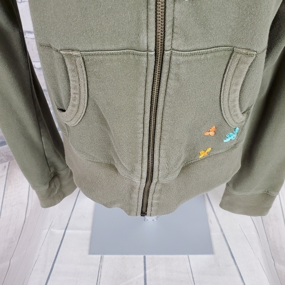 Rip Curl Hoodie Olive Embroidered Size Medium - Picture 7 of 14